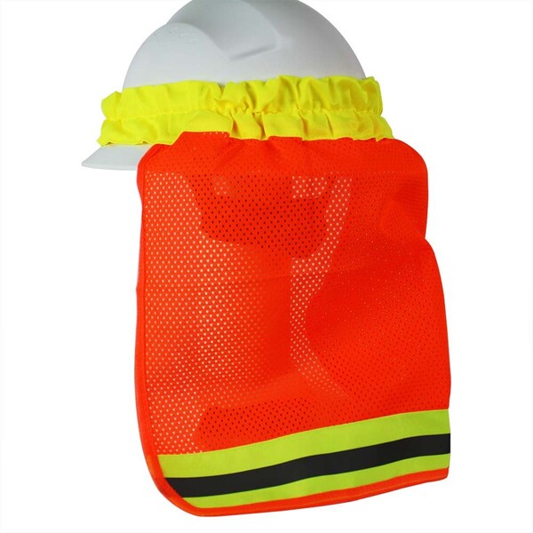 Interstate Safety Neck Shield / Shade - High Visibility ORANGE Color with Reflective Tape 40413 - main